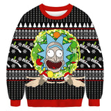 Black Christmas Sweater Crew Neck Sweater 3D Printed Sweater