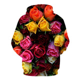 Black Rose Hoodie 3D Digital Printing Hoodie Rose Sweater