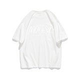 Men's T-shirt Cartoon Bear Short Sleeve T-shirt Men's High Street Loose Trendy Reflective Half Sleeve