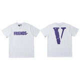 Vlone Friends Men's Casual Fashion Short Sleeve Men's and Women's Tshirt