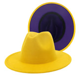Walter White Fedora Woolen Hat Double-Sided Felt Hat Autumn Winter Retro Fedora Hat