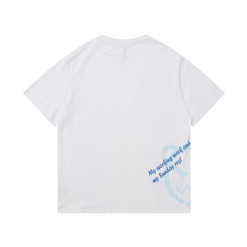 Men T Shirt Summer Casual Tops Men's Japanese National Fashion Boys round Neck Short Sleeve Casual Loose Bear Monster Women's T-shirt