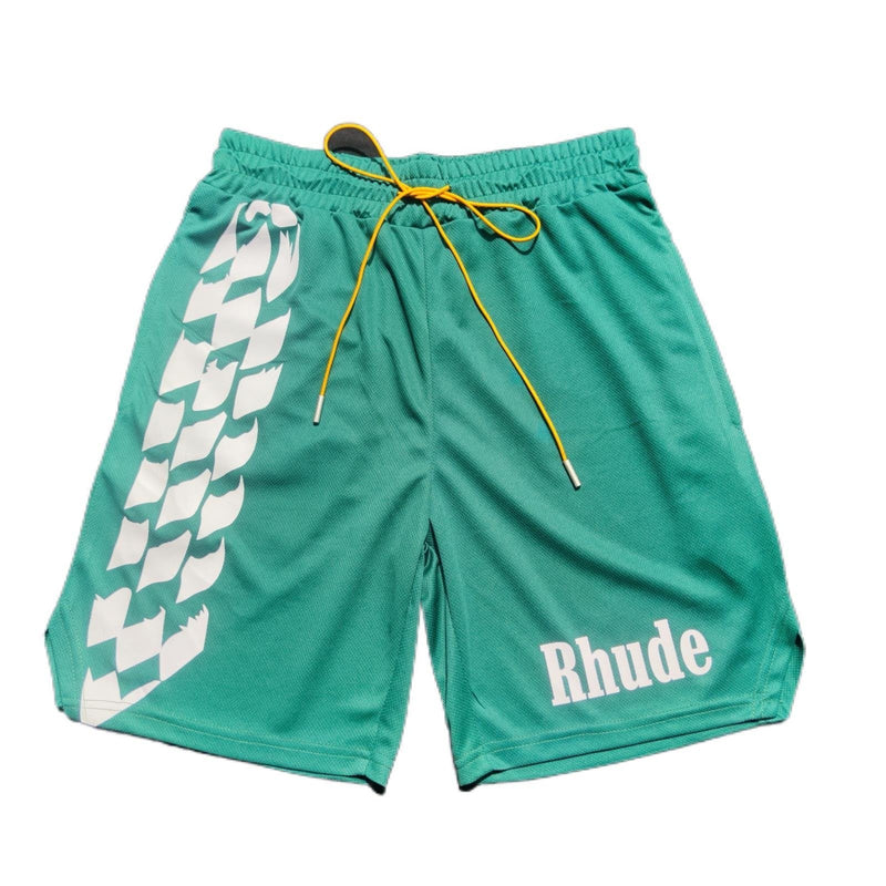 jogging shorts for men Slim Fit Muscle Gym Men Shorts Summer Workout Shorts Men's Printed Drawstring Mesh Basketball Shorts Five Points