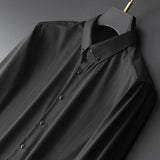 Men's Shirt Spring Men's Textured Striped Long-Sleeved Shirt