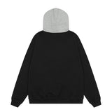 Present Hoodie Wolf Head Printed Stitching Hoodie