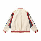 All Star Varsity Jacket Embroidered Color Matching Locomotive Style Baseball Uniform