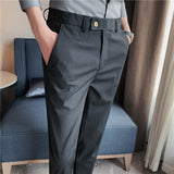 Men Trousers Summer Stripes Small Suit Pants
