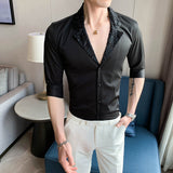 Men Shirts Slim Fit Half Sleeve Shirt