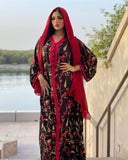 Muslim Women Stylish Kashibo Abaya Muslim Ladies Long Gown Islamic Clothing Jilbab Jalabiya Loose Print Dress