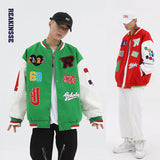 All Star Varsity Jacket Embroidered Logo Punk Couple Baseball Uniform