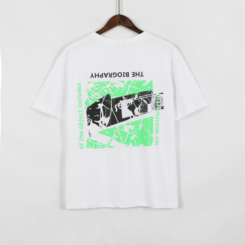 Cavempt Ce Life Cav @ Empt Fluorescent Green Letter Print Short-Sleeve T-shirt Short Sleeve Men and Women