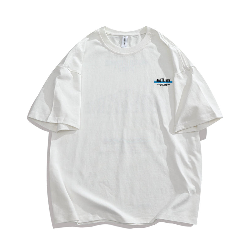 Men T Shirt Summer Casual Tops Men's Clothes Summer Wear Vintage Men's round Neck Short Sleeve Casual Loose Letter Printed T-shirt