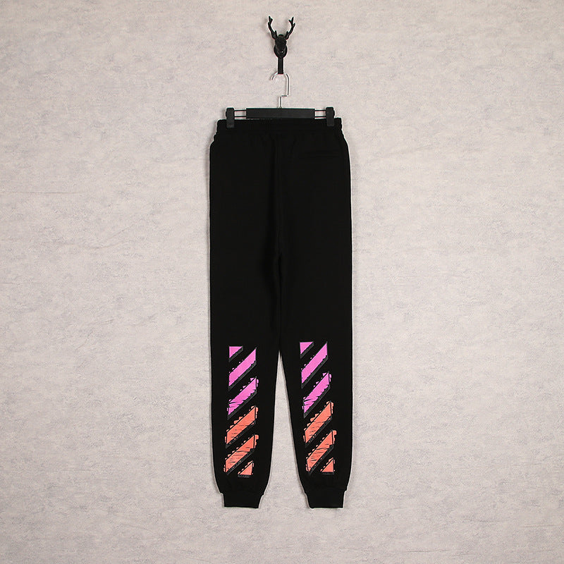 Off White Winter Pants Spring and Autumn Square Casual Trousers Men and Women