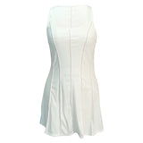 Sleeveless Sexy Vest Contrast Color Line Dress