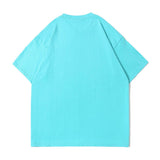 Men T Shirt Summer Casual Tops Letter Print Short-Sleeve T-shirt Men's Fashion Brand round Neck Half Sleeve Trendy Loose Pullover