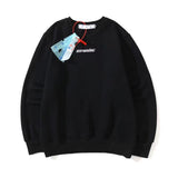 Off White Sweatshirts Long Sleeve round Neck Neck Sweater Autumn and Winter Off Three-Dimensional Blue Arrow round Neck Pullover Terry Sweater