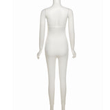 Women's Spring Clothing Solid Color Sexy Backless Halter Short Sports Jumpsuit