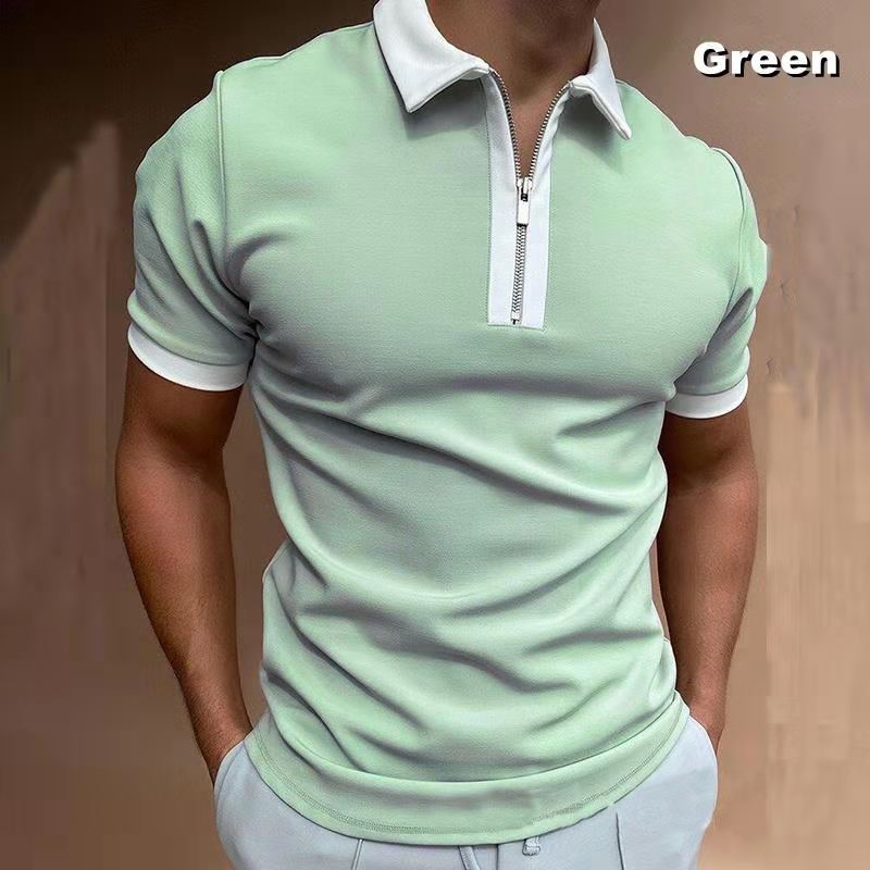 Polo Shirts Short Sleeve Color Matching Top