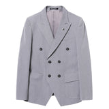 Double Brewed Seersucker Suit Slim Fit Men's Casual Solid Color