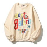 Kanye West Sunday Service Sweatshirt Autumn And Winter Rainbow Letters Loose Round Neck