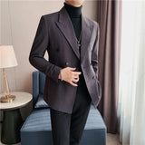 Double Brewed Seersucker Suit Winter Suit Casual Striped Suit