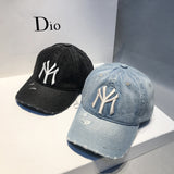 La 59fifty Hats Letter Baseball Cap Female Cowboy Hat Soft Peaked Cap