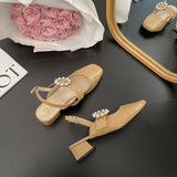 Nude Block Heel Sandals
