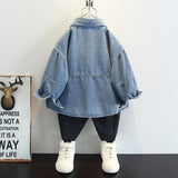 Toddler Boys Sweater Children's Clothing Boys Autumn Clothing Denim Shirt