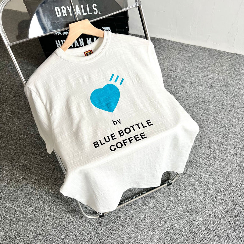 Human Made T-Shirt Love Coffee Slub Cotton Loose Couple T-Shirt