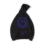 Smiley Face Hoodie Hooded Sweater Men's Fashion Brand Loose Large Size Fall Winter Coat