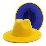 Walter White Fedora Woolen Hat Double-Sided Felt Hat Autumn Winter Retro Fedora Hat
