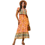 Beth Dutton Bohemian Dress Summer Spring Midi Dresses Vacation Beach Dress for Women