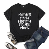 Boy Mama T Shirt Mother Mama Mother Printed Short Sleeve T-shirt