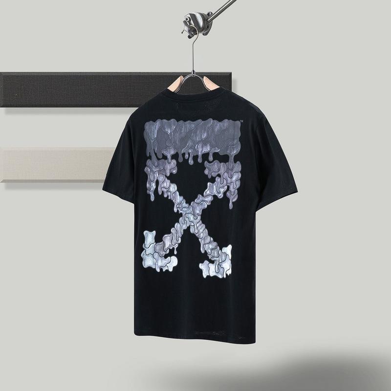 Off White T Shirt Ow Men's ShortSleeved Tshirt Cotton Round Neck Loose Owt