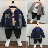 Toddler Boys Jackets Children's Clothing Boy's Autumn Coat Baseball Uniform