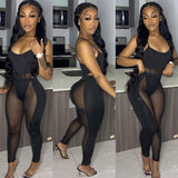 Kesha Black Dress Women's Fashion Sexy Straps Tulle Stitching Two-Piece Suit