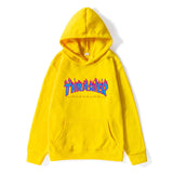 Drippy Hoodies Autumn and Winter Blue Flame Men's Pullover Hoody