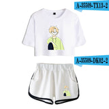 Dreamwastaken Men's Novelty Hoodies Dream Merch Shirt Printed Sexy Navel Exposed T-shirt Shorts Set