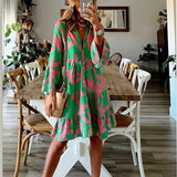 Women Exotic Dresses Long Sleeve Printed Dress