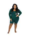 Women Plus Size Co-Ords Summer Casual Sports Pure Color Slimming Two-Piece Set