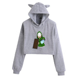 Dreamwastaken Men's Novelty Hoodies Dream Merch Shirt Fashion Cat Ears Exposed Navel Hooded Women's Sweater