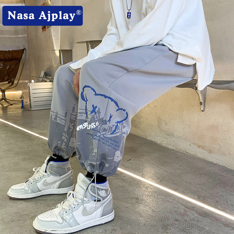 Nasa Sweatpants Summer Men's Summer Fashion Brand Student Loose