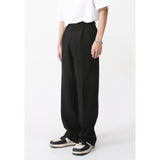 Men Suit Pants Loose Straight Mid-Waist Drape Casual
