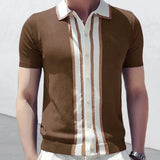 Polo Shirts Summer Polo Shirt Men's Short Sleeve Color Matching