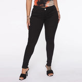 Women Plus Size Jeans High Waist Slim Ripped Jean