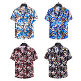 Men's Shirts Summer Men's Oversized Printed Short Sleeves Shirt
