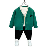 Toddler Boys Sweater Boys' Cardigan Knitted Sweater Spring and Autumn Clothing