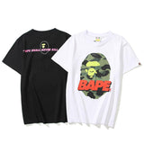 Shark Print T Shirt Summer Pink Letter Print Short-Sleeve T-shirt