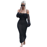 Music Festivals Rave Outfits Dress Summer Sexy See-through Slim-Fit Sheath Dress