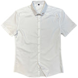Men Shirts Pinstripe Business Casual Short Sleeve